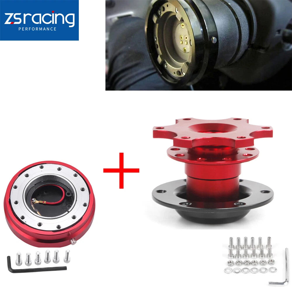 2X Quick Release Steering Wheel Hub Adapter for Universal Fit