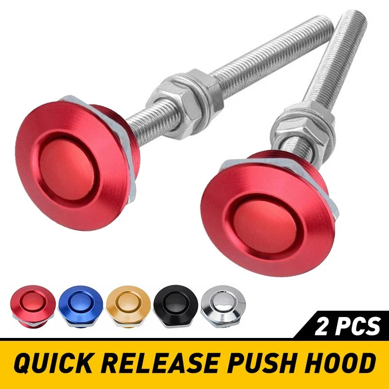 Hood Pins Quick Release Lock Latch Bumper for Universal Vehicles (1.25")