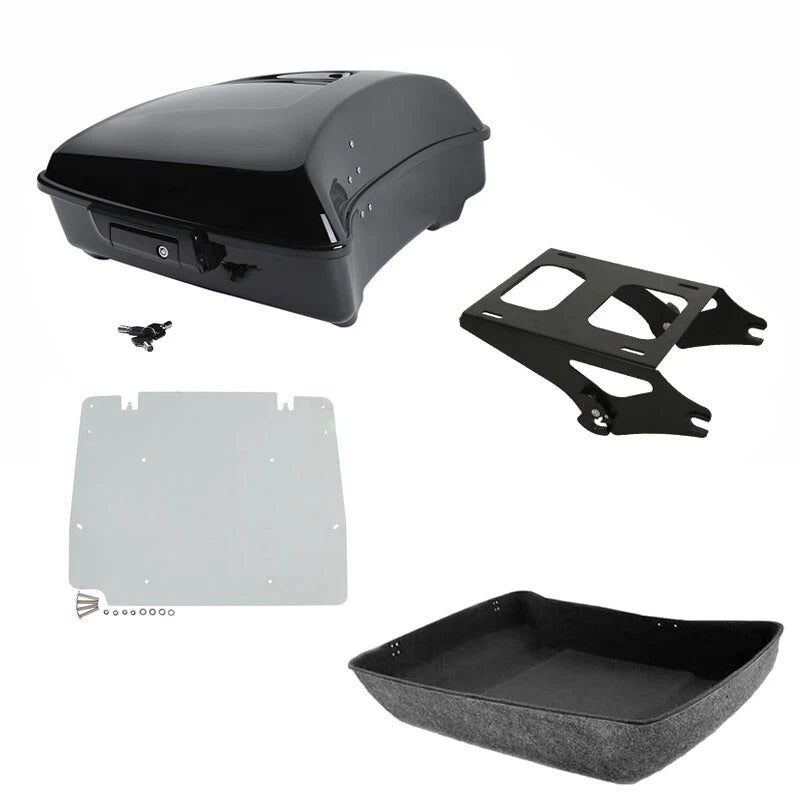 Chopped Trunk Mount Rack Plate for Harley Touring Road King Glide (2014–2026)