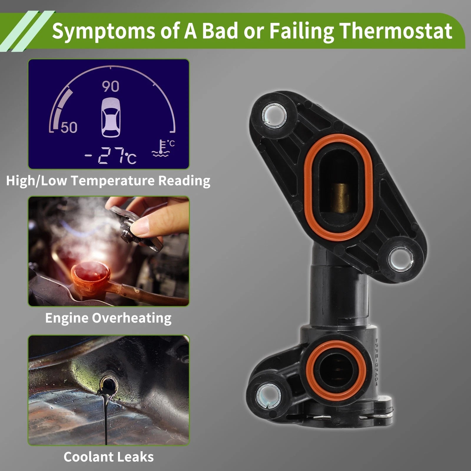 Engine Coolant Thermostat Housing Assembly for BMW X6 (2008–2014), X5 (2007–2013)