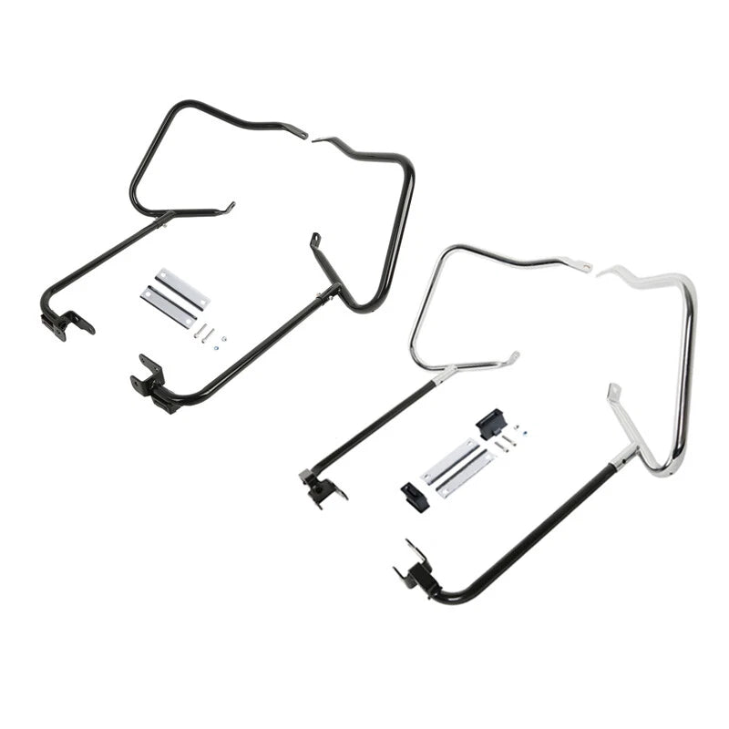 Chrome/Black Saddlebags Guards Crash Bars for Harley Touring Road King (2014–2024)