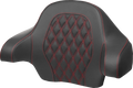 SADDLEMEN Tour-Pak Backrest Pad for FL (2014–2024) - Lattice Stitch, Red Stitch