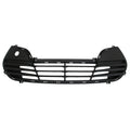 Replacement Black Plastic Front Bumper Cover Grille w/o Chrome Surround Type