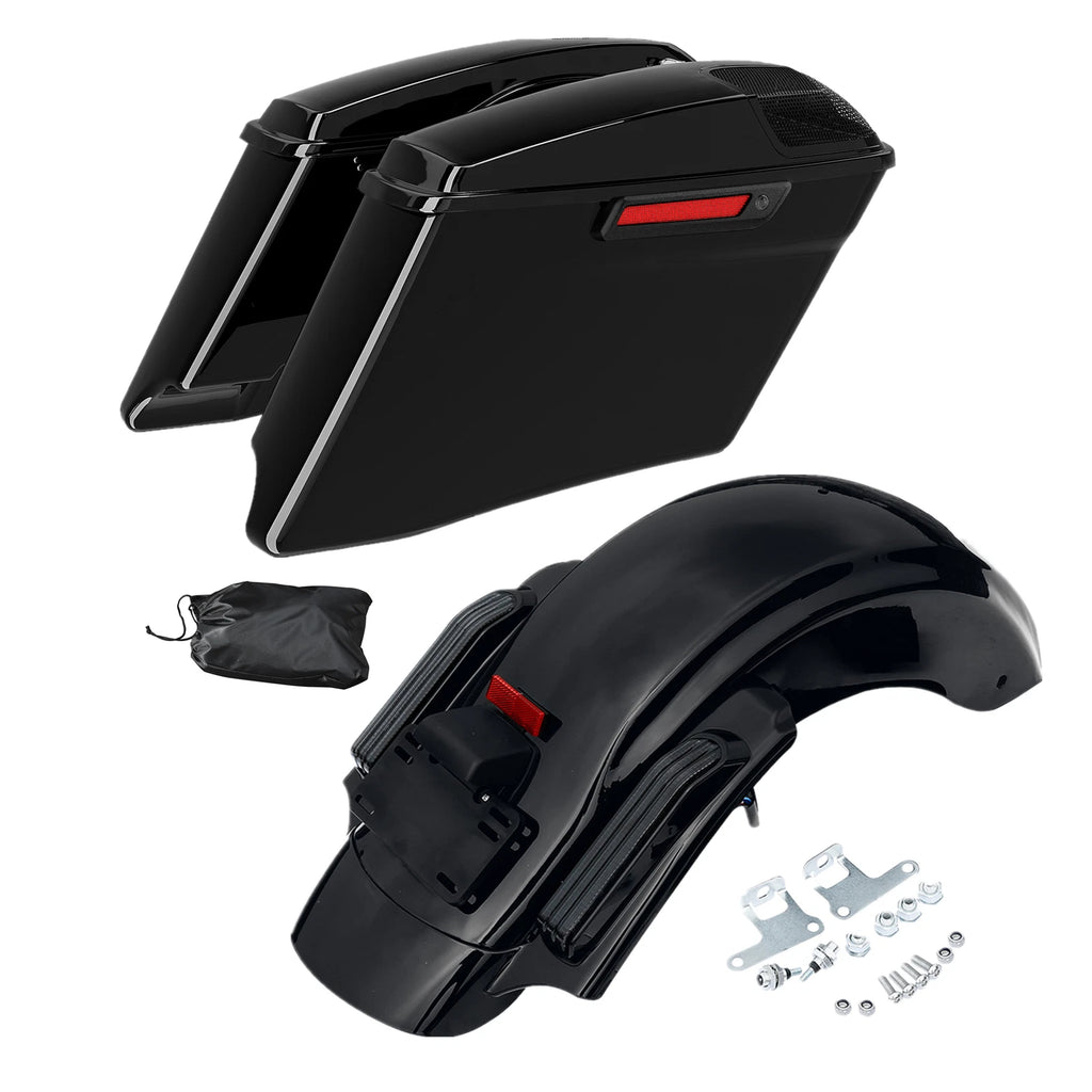 4" Hard Saddlebags with 5" x 7" Cut Outs & Rear Fender for Harley Electra Glide (2014–2023)