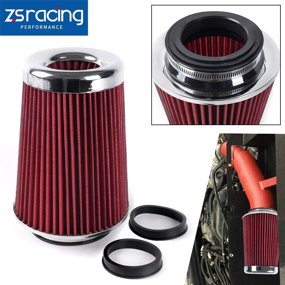 High Flow Cold Air Intake Filter for 3", 3.5", 4" Inlet