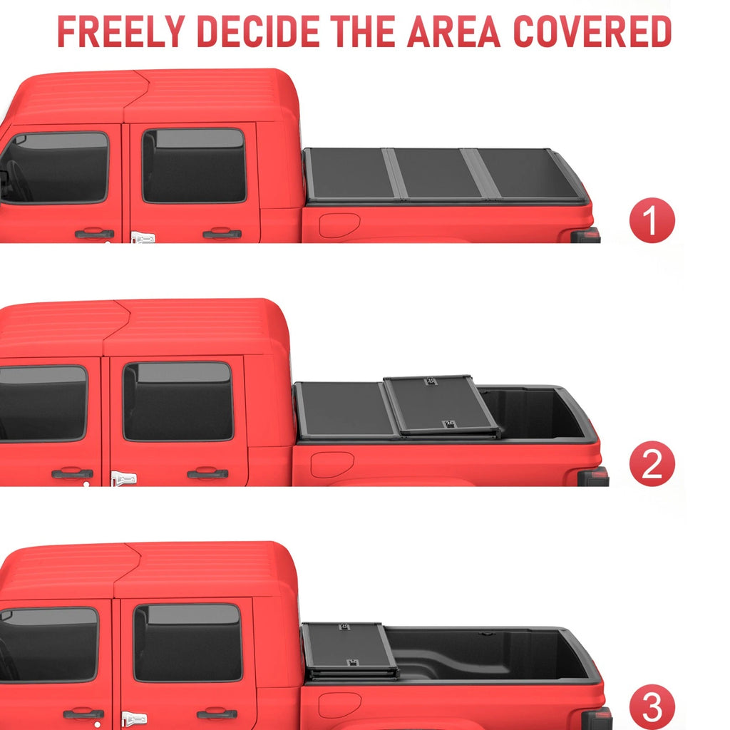 Hard Tri-Fold Tonneau Cover for Jeep Gladiator JT (2020-2023) 5FT