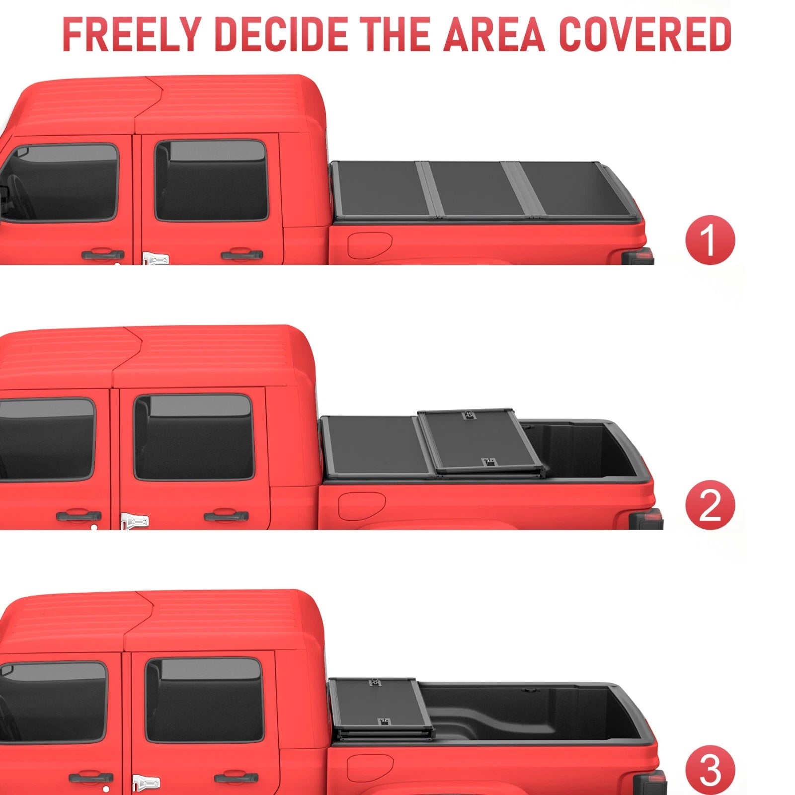 Hard Tri-Fold Tonneau Cover for Jeep Gladiator JT (2020-2023) 5FT