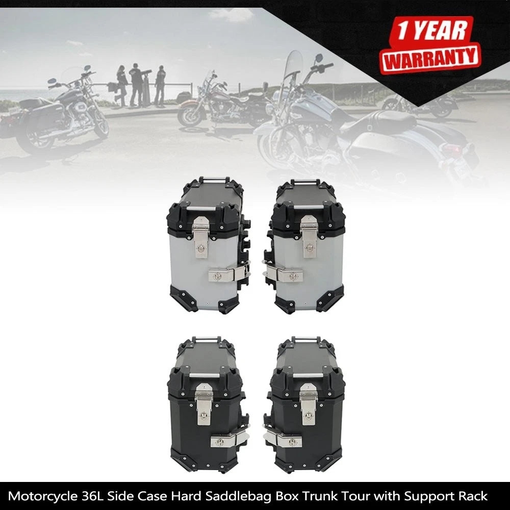 36L Hard Saddlebag Box Trunk for Motorcycle (Year Range)