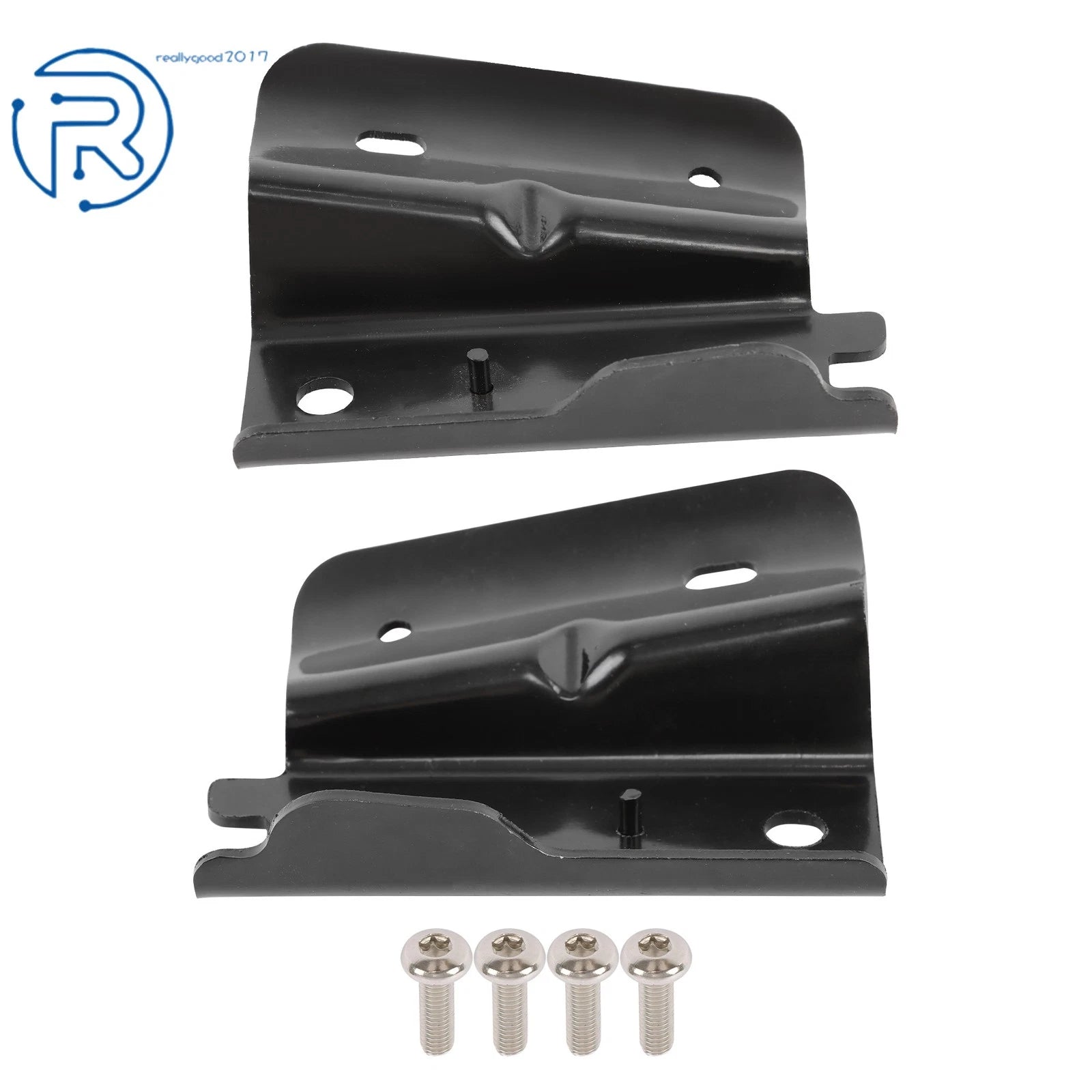 Set of 2 Black Steel Bow Brackets for Jeep Wrangler (2013–2017)