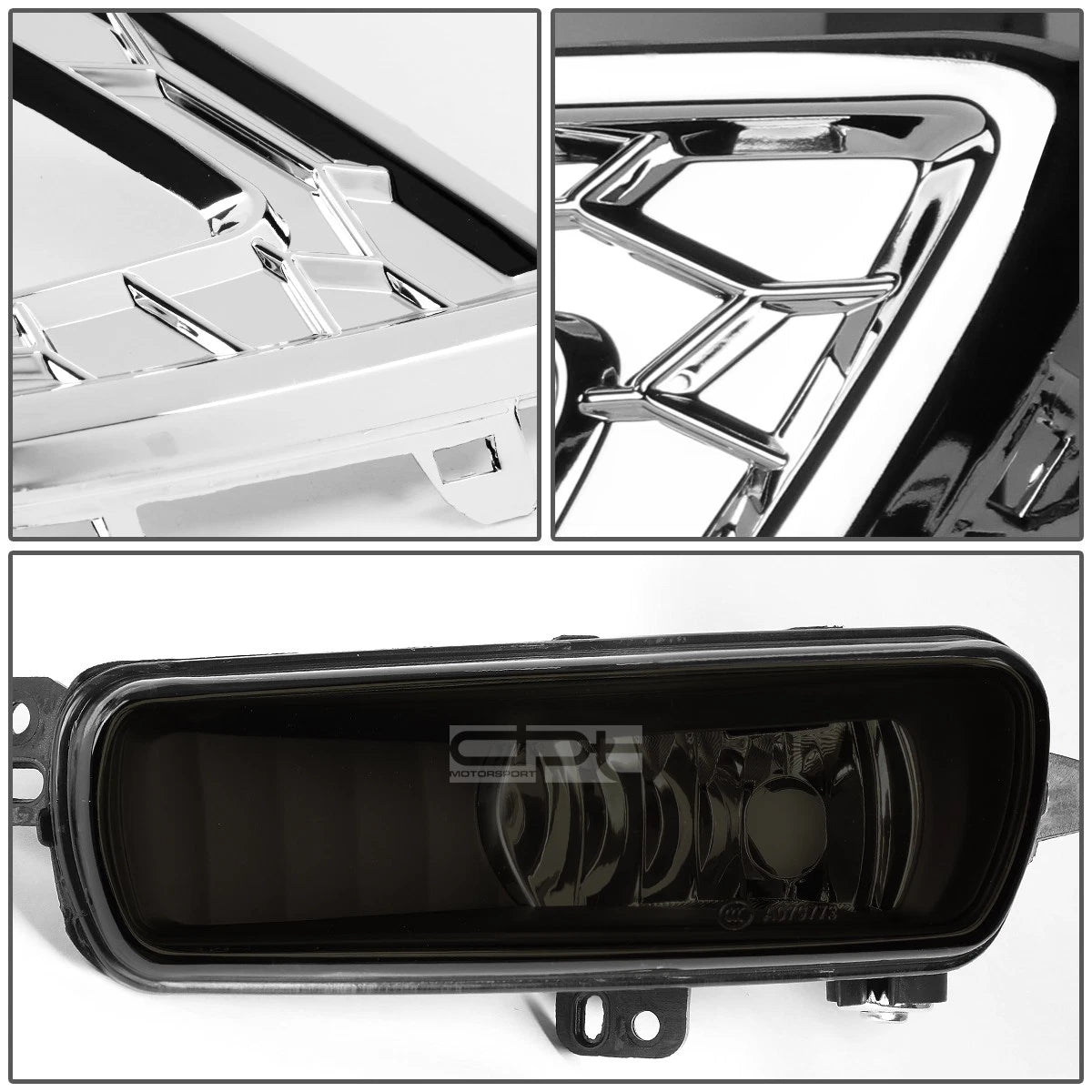 Chrome Bezel LED DRL Turn Signal Fog Light Lamps for Ford Focus (2015–2018)