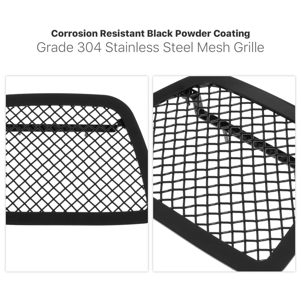 Tow Hook Grille Insert for Chevy Tahoe/Suburban (2007-2014) Stainless Black Mesh
