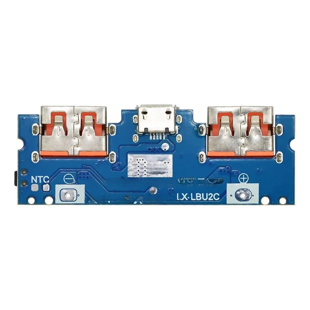 Dual USB Power Bank Circuit Board for Custom Chargers (5V 2.4A)