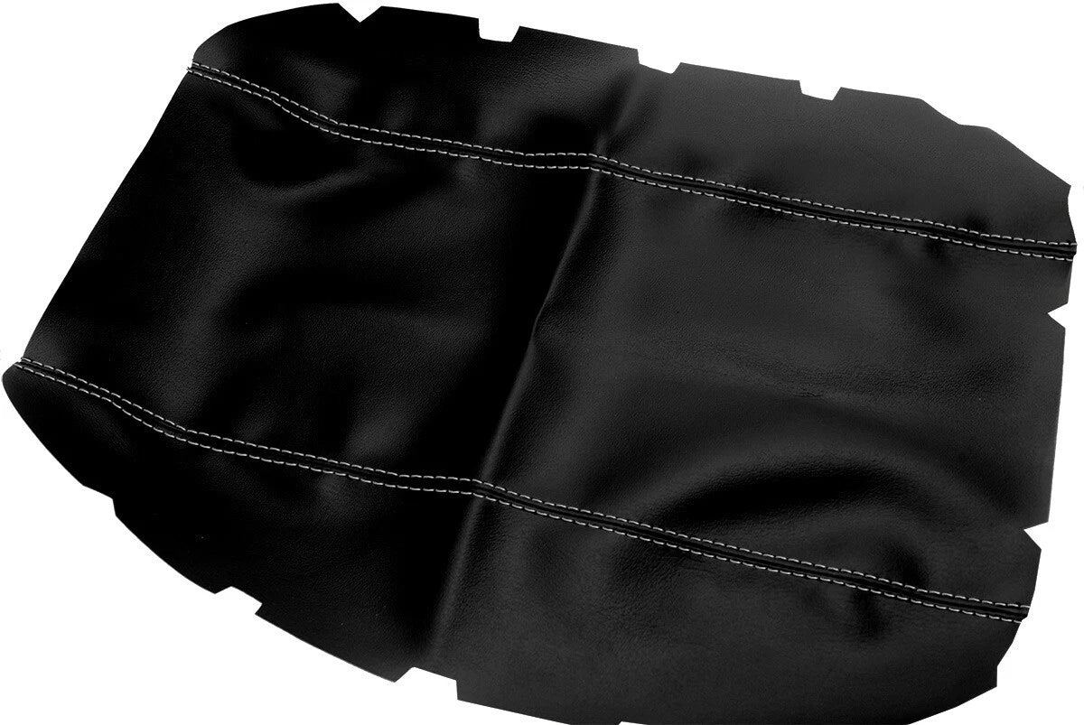 Leather Console Lid Armrest Cover for Ford Expedition (2003–2006) Gray Stitch