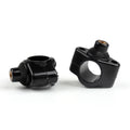 Set of 2 Windshield Mounting Hardware Handlebar Clamps 1" 25mm & 1 1/8" 28mm