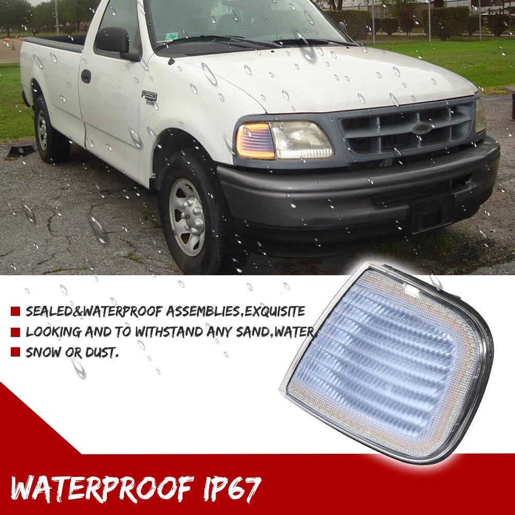 LED Front Switchback Parking DRL Turn Signal Lights for Ford F-Series