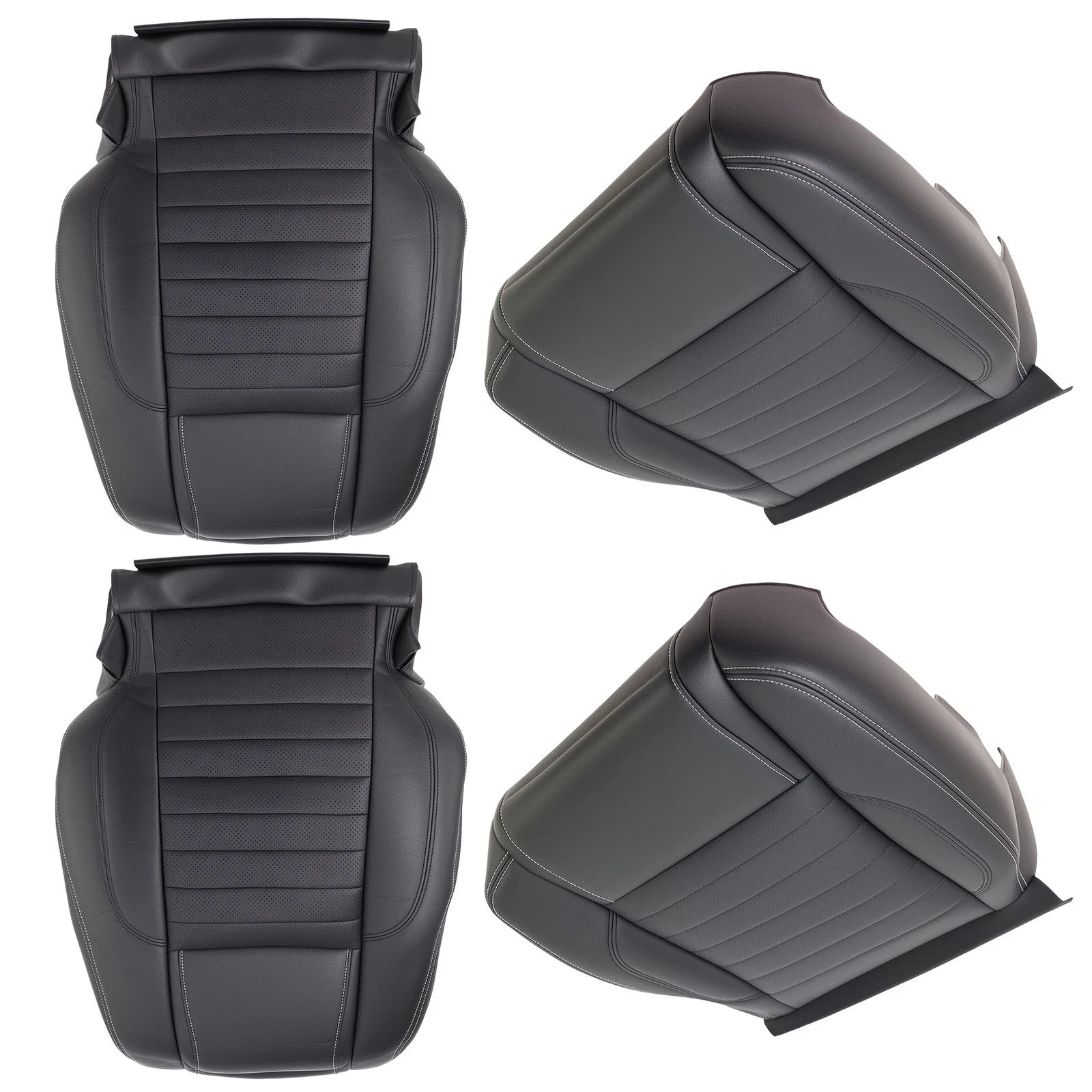 Front Black Leather Seat Cover for Ford Mustang GT (2010–2014)