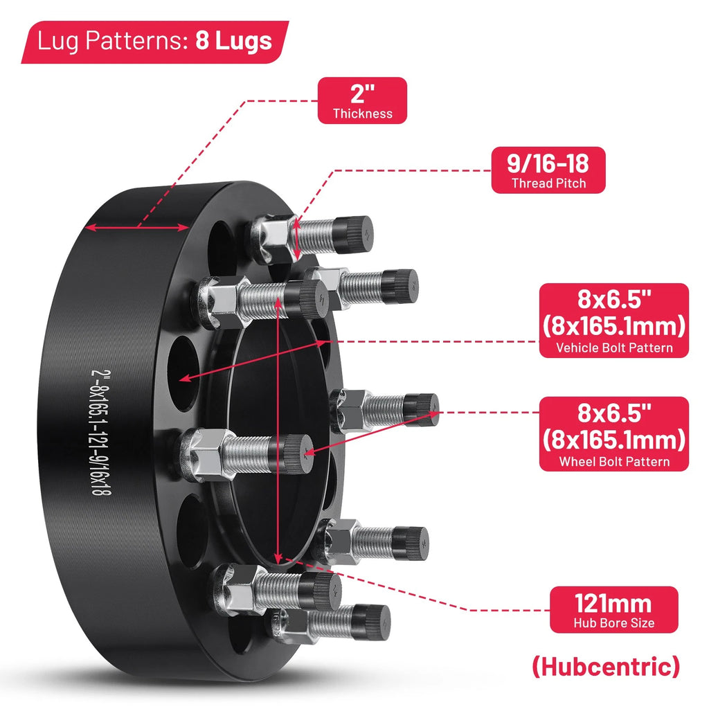 2" Hubcentric Wheel Spacers for Ram 2500 3500 (2011-2012)