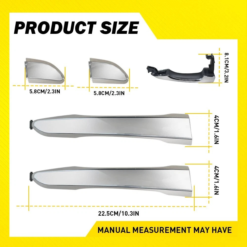 2X Chrome Exterior Door Handle for Hyundai Tucson (2016–2021)