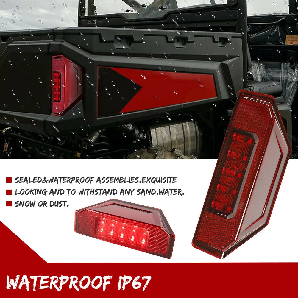 Set of 2 Red LED Tail Lights for Polaris Ranger 900 1000 XP