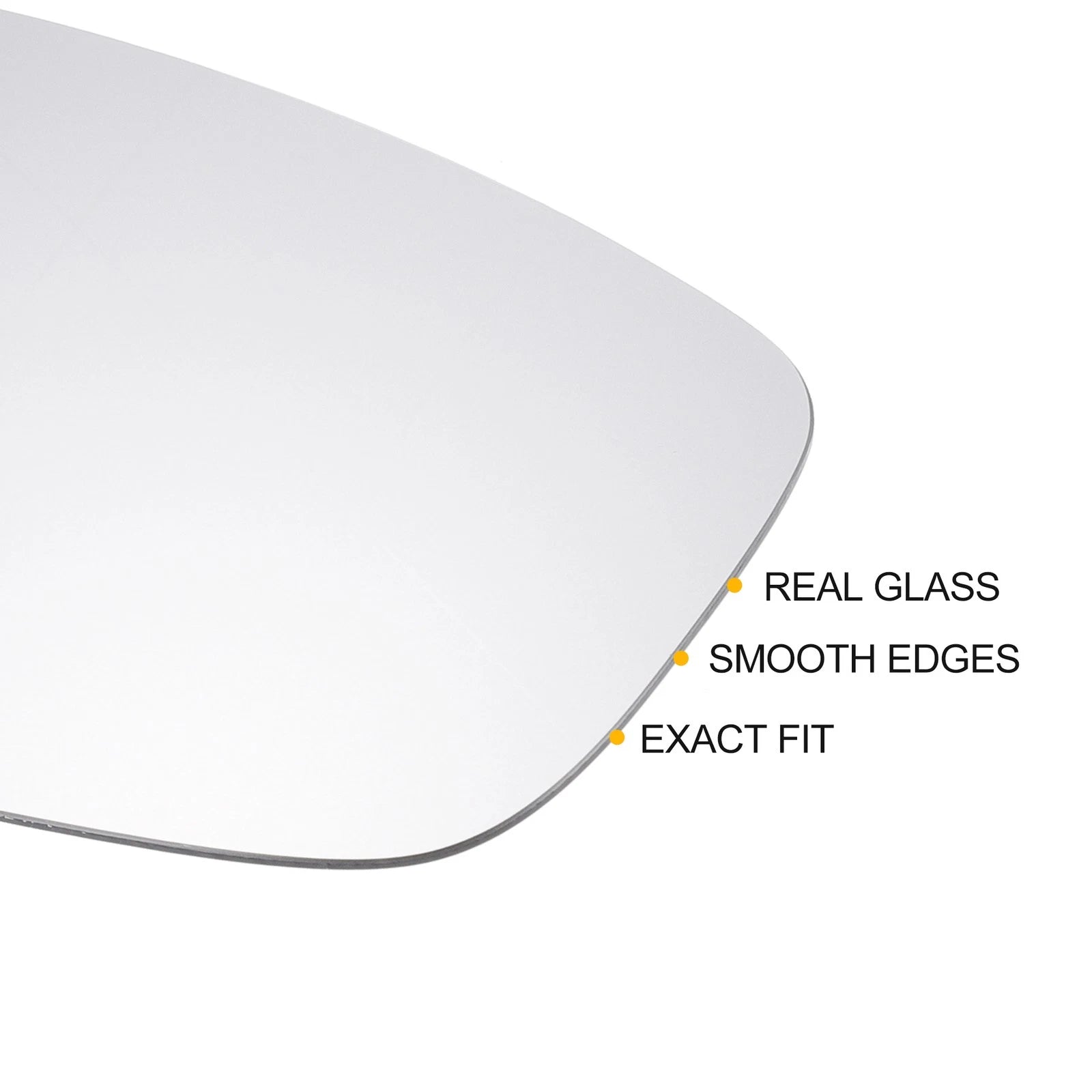Right Side Heated White Mirror Glass for Volkswagen Beetle, Jetta 