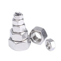 Set of 140 Stainless Steel Hex Nuts for