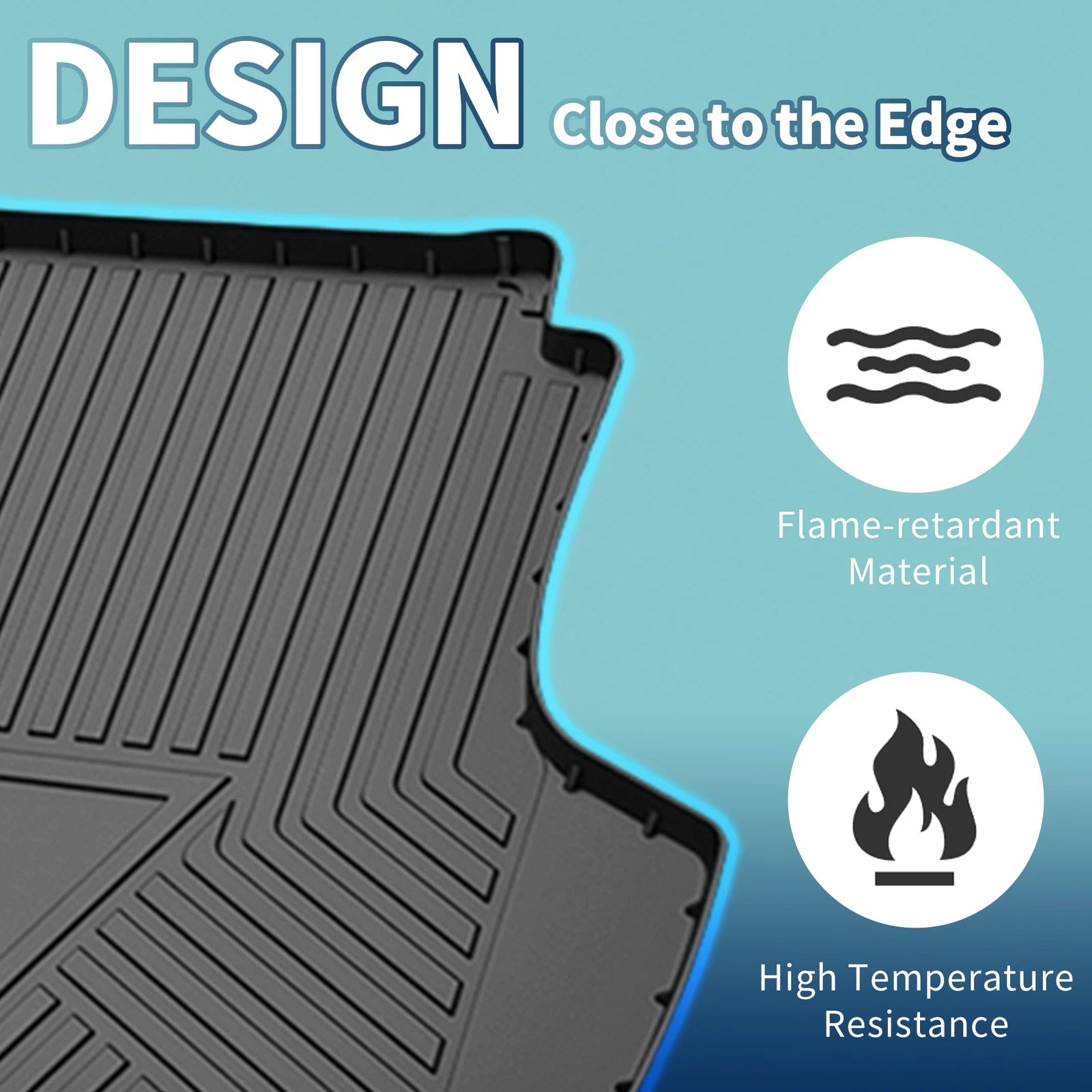 Flat Face Cargo Liner Rear Trunk Mat for Hyundai Sonata (2020–2022) TPE