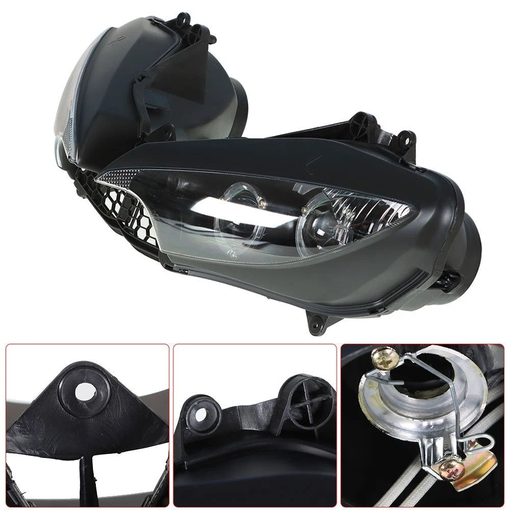 Front Headlight for Yamaha YZF R6/R6S (2003–2009) Black