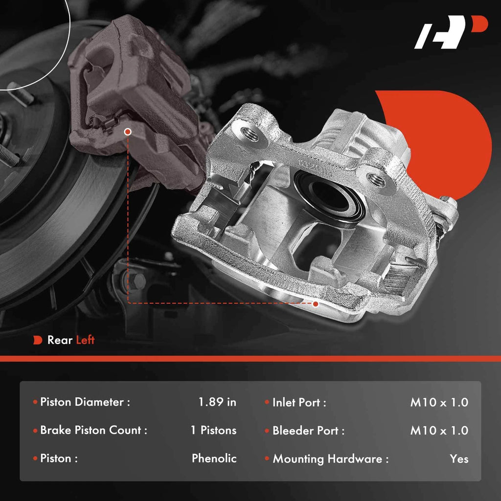 Rear Left Brake Caliper with Bracket for Chevrolet Traverse (2009-2017)