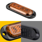 Set of 4 Yellow Amber 12V 4-LED Marker Lights for RV Truck Trailer