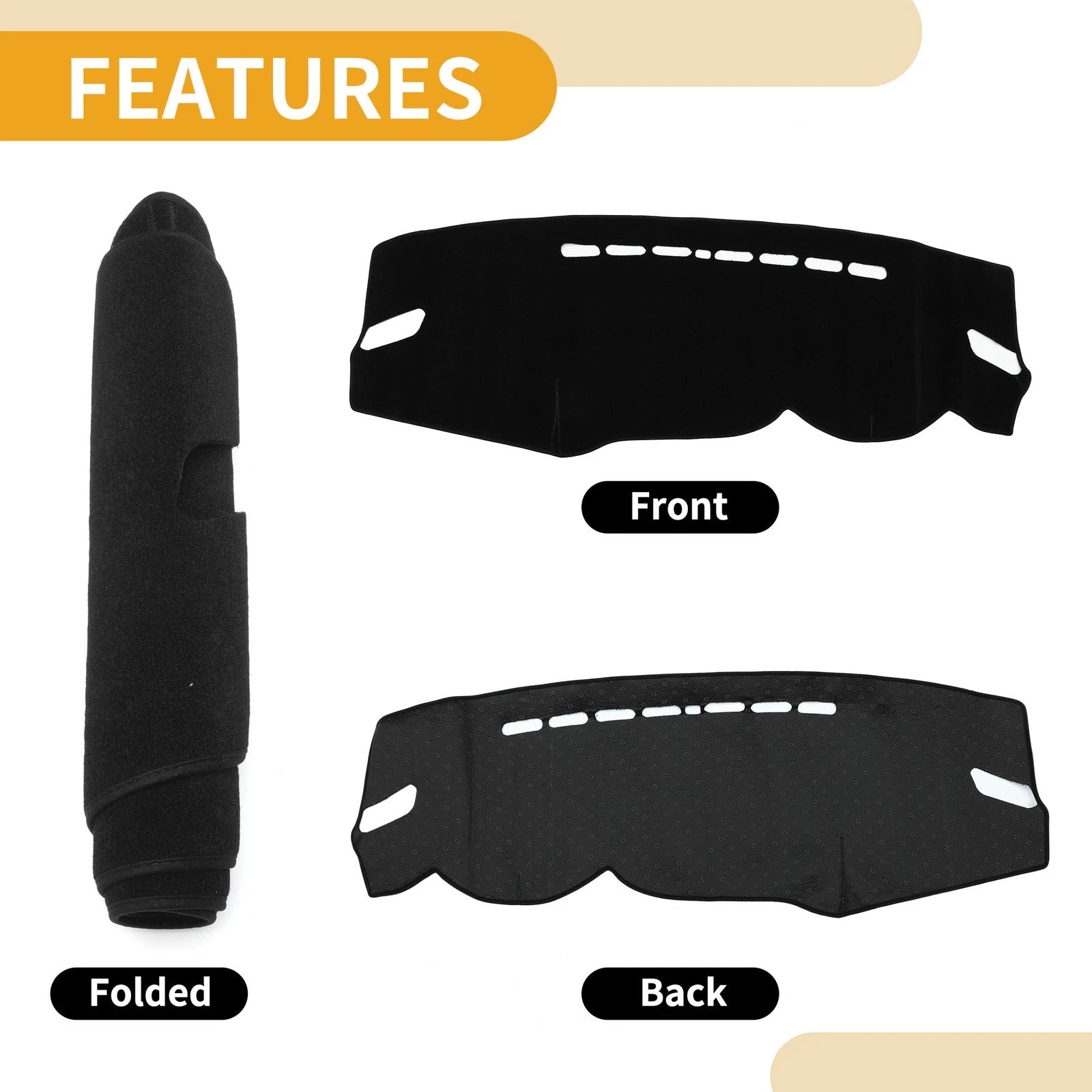Dashboard Cover for Mitsubishi Outlander (2013–2018) Black 1 Pc