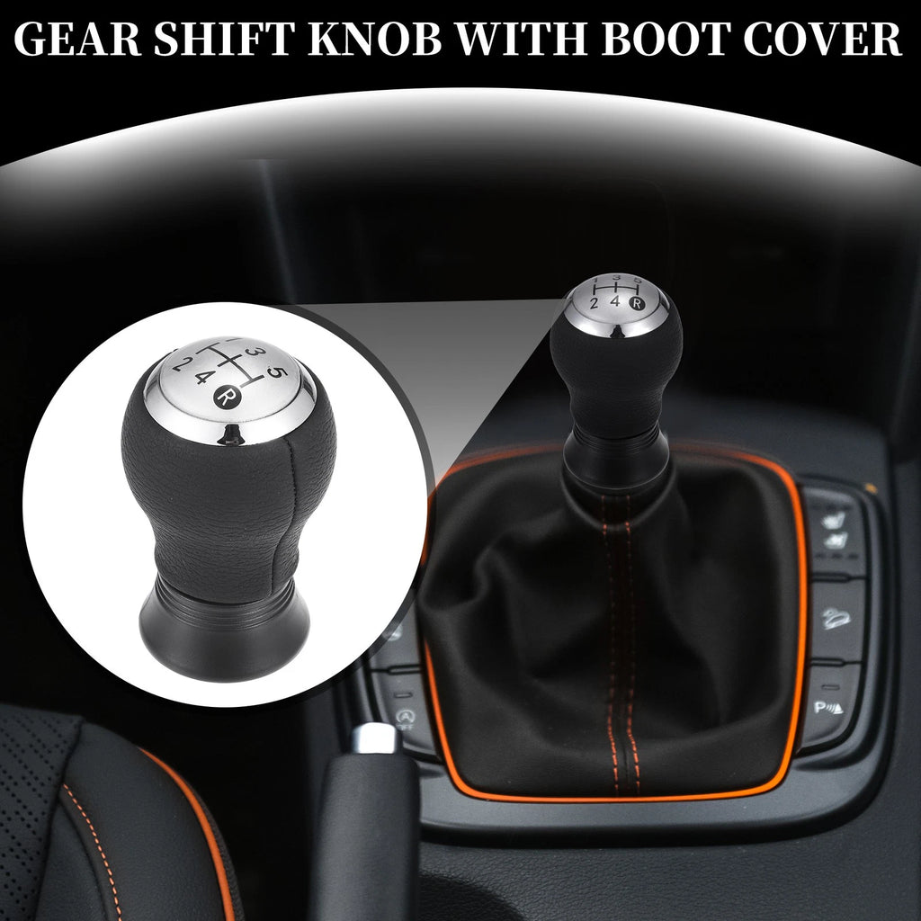 5 Speed Manual Gear Shift Knob for Toyota Yaris (2005–2010) Plastic Silver Tone