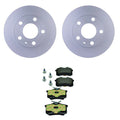 Set of 2 Hella Rear Rotors Low-Met Disc Brake Pad Kit for A4 Quattro (2002–2004)