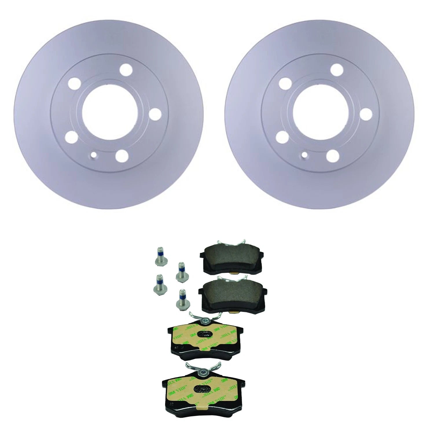 Set of 2 Hella Rear Rotors Low-Met Disc Brake Pad Kit for A4 Quattro (2002–2004)