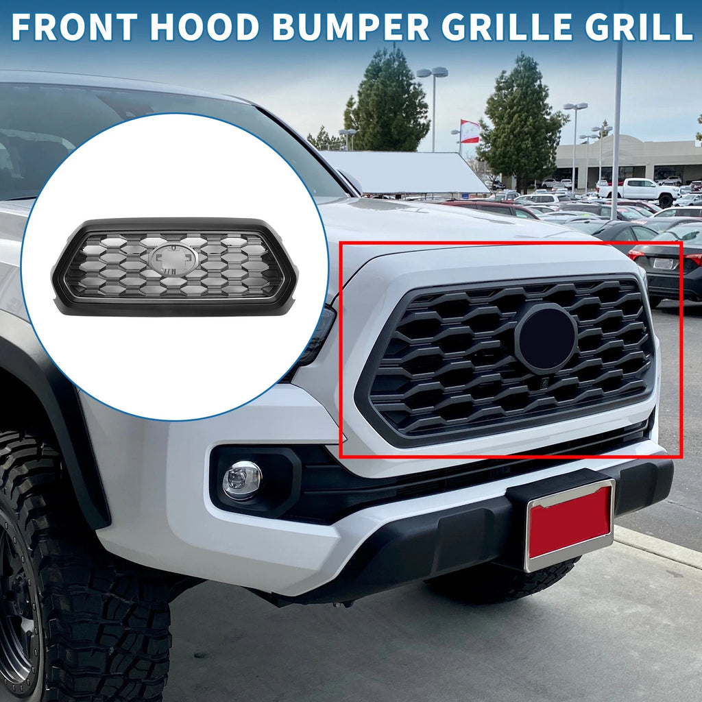 Front Hood Bumper Grille for Toyota Tacoma (2021–2023) Black