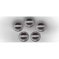 Chrome Cap Covers w/Black CF Inlay&'Super Sport' for 2010-15 Camaro V8 Automatic