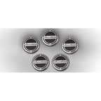 Chrome Cap Covers w/Black CF Inlay&'Super Sport' for 2010-15 Camaro V8 Automatic