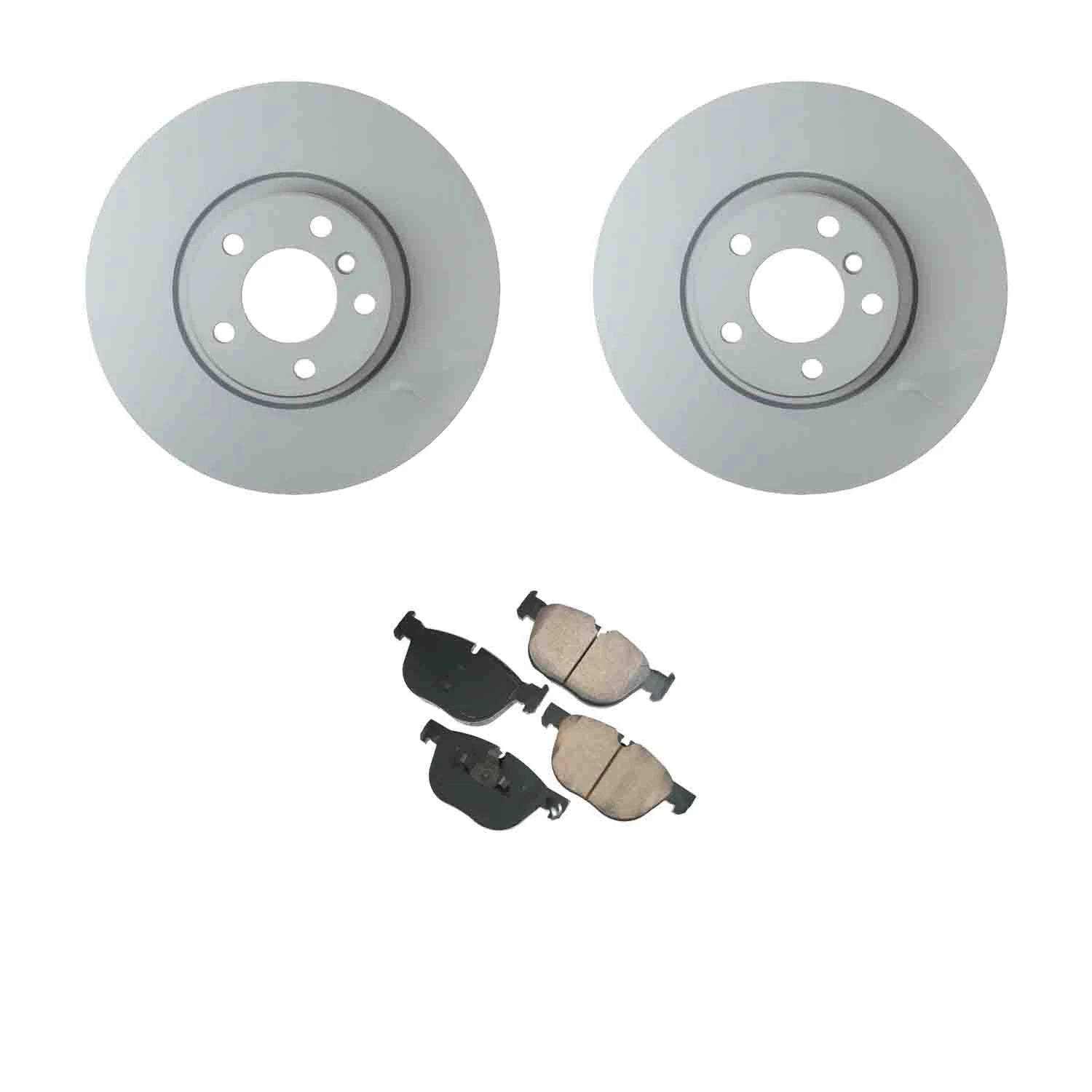 Zimmerman Front Rotors & Akebono Brake Pads Kit for BMW X5 E70, X6 E71 (2007–2013)