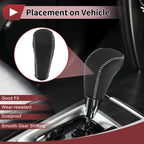 Gear Shift Knob Cover for BMW 3 Series E90 (2007–2013) Black Beige Faux Leather
