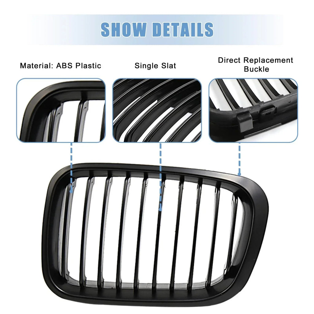 Matte Black Front Upper Kidney Grille for BMW 325i 325xi 330i 330xi