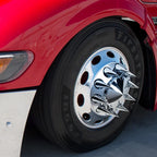 Chrome Spike Lug Nut Covers Thread-On 33mm for Chevrolet Silverado (2007–2024)