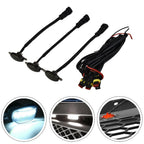 3X Lamp Grill Grille Lights for - White ABS Plastic