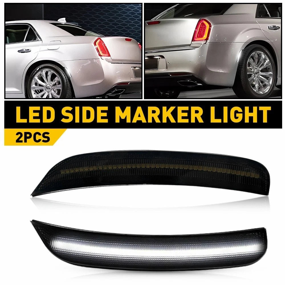 Pair White LED Side Lamps for Chrysler 300 (2015–2023)