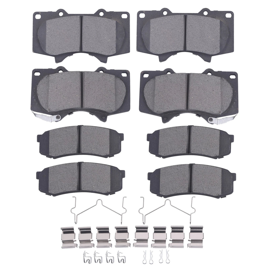 Set of 4 Ceramic Brake Pads for Toyota 4Runner FJ Cruiser Sequoia Lexus GX460 (2003–2023)