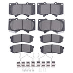 Set of 4 Ceramic Brake Pads for Toyota 4Runner FJ Cruiser Sequoia Lexus GX460 (2003–2023)