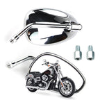 Chrome Side Rearview Mirrors for Triumph Bonneville T100 (US 10mm)