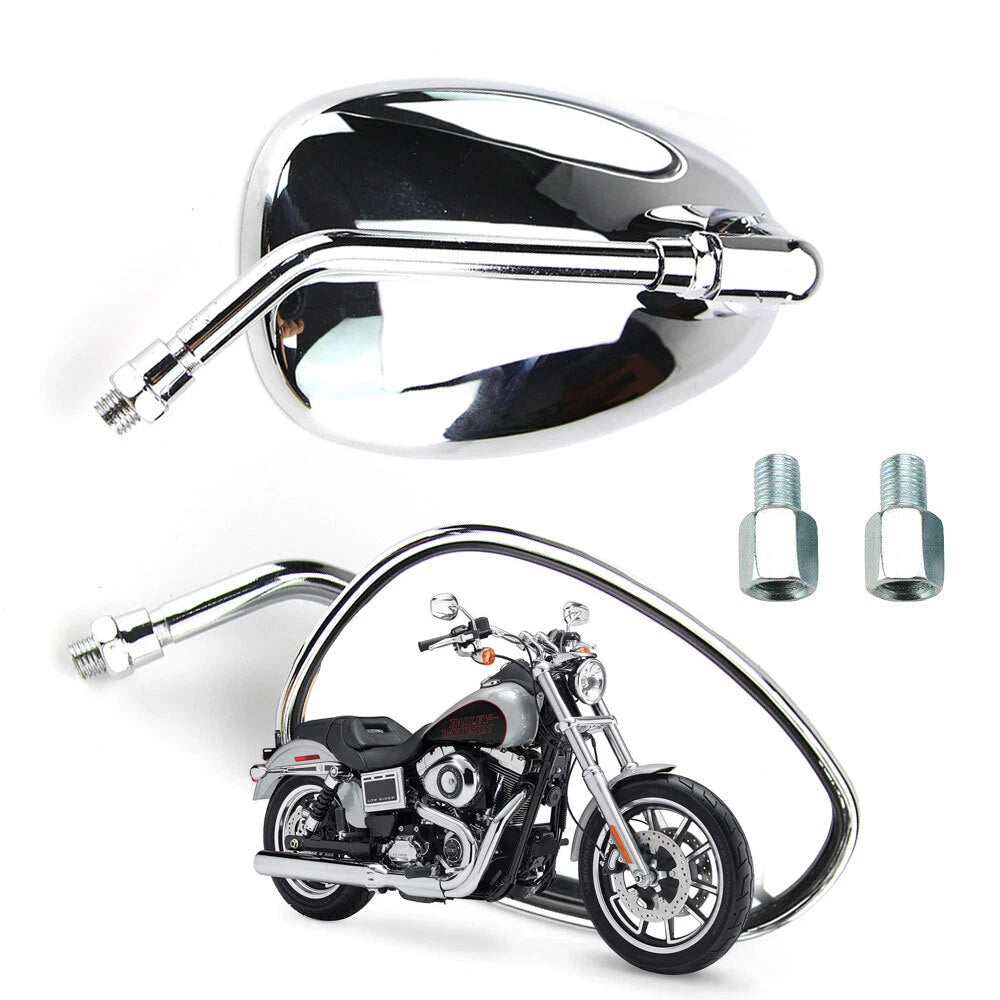 Chrome Side Rearview Mirrors for Triumph Bonneville T100 (US 10mm)