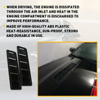 2X Air Flow Intake Hood Scoop Vent Cover for Universal Fit (Car)