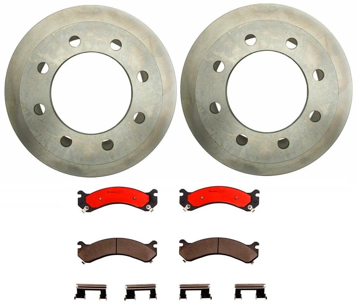 Brembo Rear Brake Kit 325mm Disc Rotors Ceramic Pads for Silverado Sierra 3500 (2007–2019)