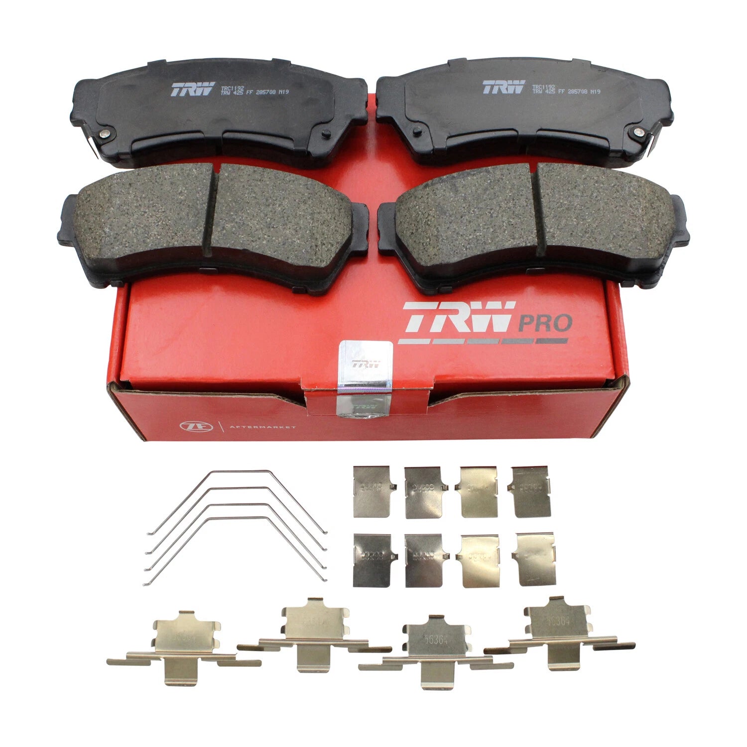 Set of 4 TRW Pro Front Slotted Ceramic Brake Pads for Mazda 6 (2006–2007)