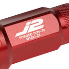 Set of 20 J2 7075 Forged Aluminum M12x1.25 Open-End Lug Nuts for Universal